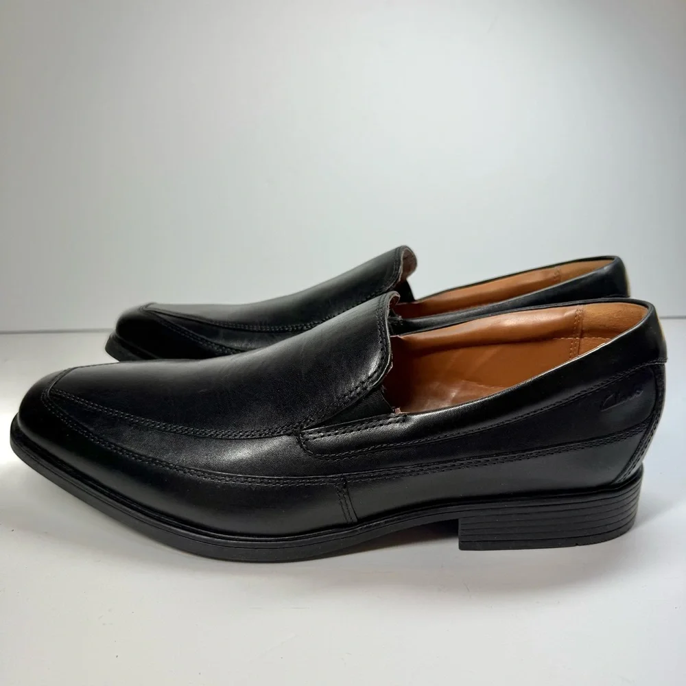 Clark’s Collection Tilden‎ Free Black Leather Men's Loafers Size 11 Wide